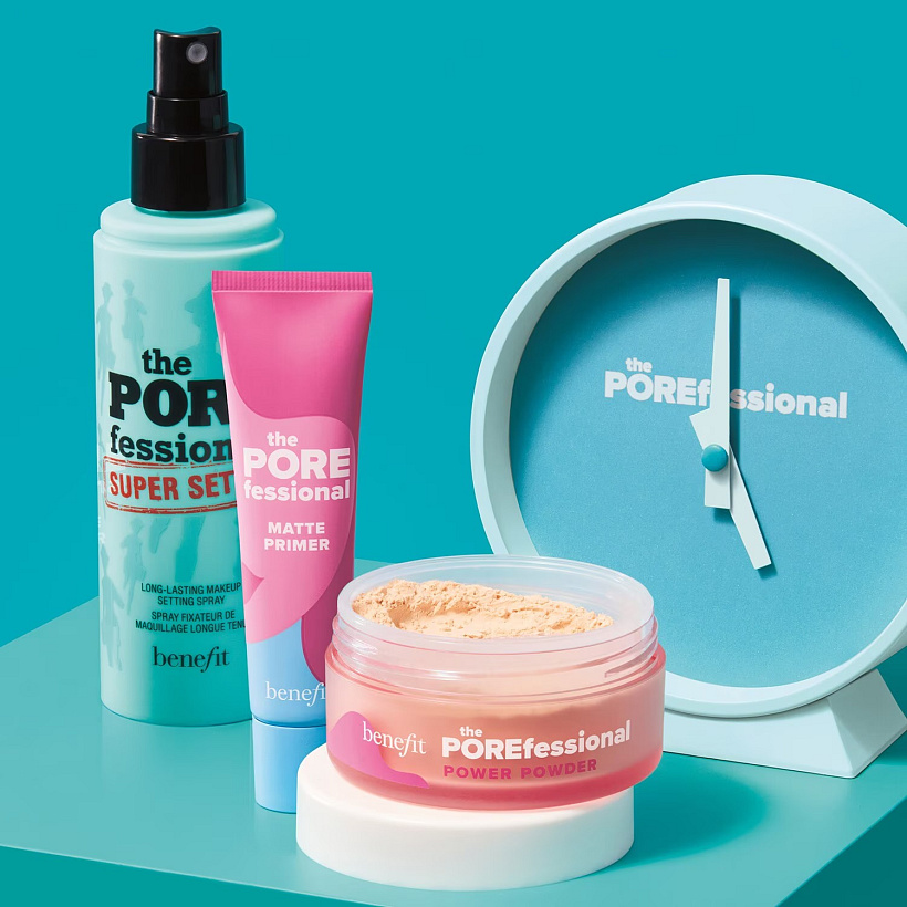Fixační pudr & zmatňující báze z řady The POREfessional od Benefitu