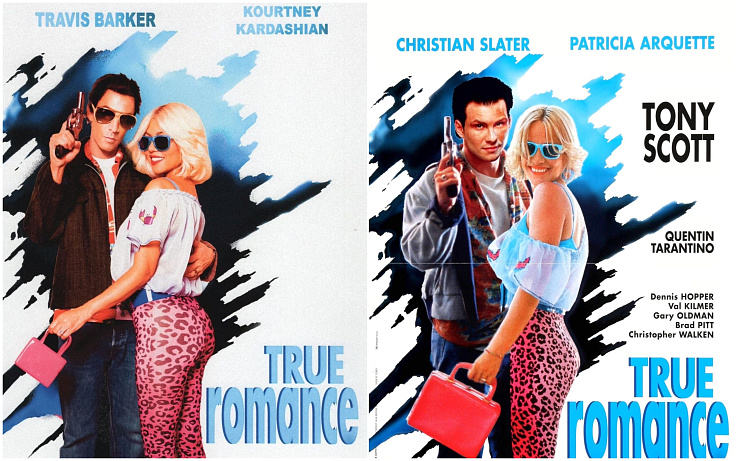 Kourtney Kardashian a Travis Barker jako Christian Slater a Patricia Arquette z filmu True Romance