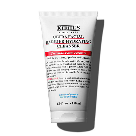 KIEHL’S  Ultra Facial Barrier Hydrating Cleanser  Dostupnost: Kiehl’s  Cena: 750 Kč