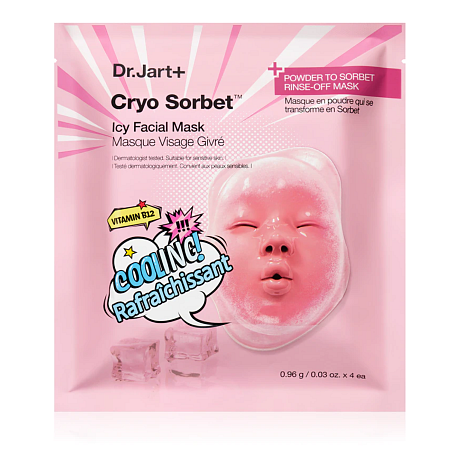 DR. JART+ Cryo Sorbet Icy Facial Mask (hydratační maska s chladivým účinkem)  Dostupnost:  vybrané parfumerie a kosmetické salony Cena:  583 Kč
