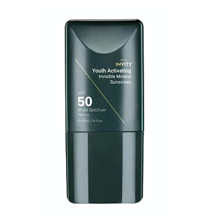 INVITY  Minerální ochranný krém Youth Activating Invisible Mineral Sunscreen SPF 50  Dostupnost: futurebeauty.cz Cena: 1 890 Kč