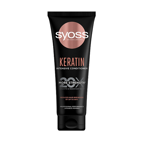 Syoss﻿Keratinintenzivní kondicionér s keratinem Dostupnost: Notino  Cena: 103 Kč / 250 ml