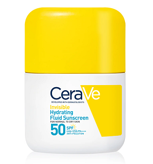 CERAVE Invisible Hydrating Fluid Sunscreen SPF 50 ochranný pleťový fluid Dostupnost: lékárny Cena: 496 Kč