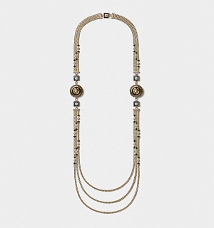 NECKLACE WATCH "DOUBLE LION BUTTONS", CHANEL Náhrdelník s dvojicí lvů jako skrytý ciferník. Limitovaná edice 20 kusů.