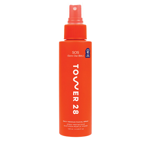 TOWER 28 ﻿SOS Daily Rescue Facial Spray – Pleťová mlha s kyselinou chlornou ﻿Dostupnost: Revolve ﻿Cena: 28 dolarů
