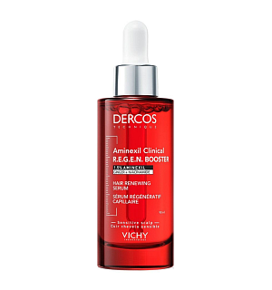 VICHY Dercos Aminexil Clinical R. E. G. E. N. Booster (posilující a regenerační vlasové sérum s 1, 5 % aminexilu, kofeinem a niacinamidem pro efektivní redukci padání vlasů, stimulaci jejich růstu a okamžitý objem) Dostupnost: Notino, lékárny a specializo