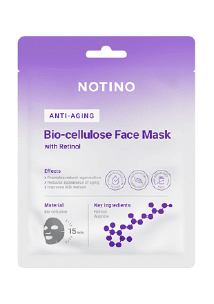 Notino Collection Anti-Aging Bio-Cellulose Face Mask with Retinol