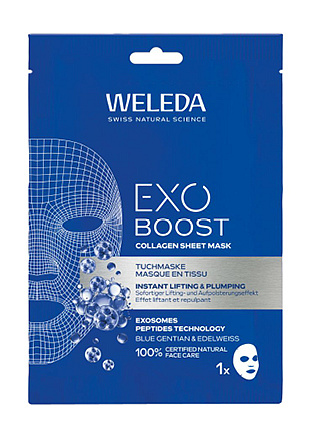 WELEDA EXO BOOST Kolagenová maska modrý hořec a protěž alpská
