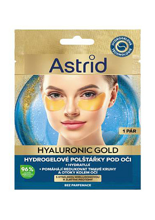 ASTRID HYALURONIC GOLD Hydrogelové polštářky pod oči