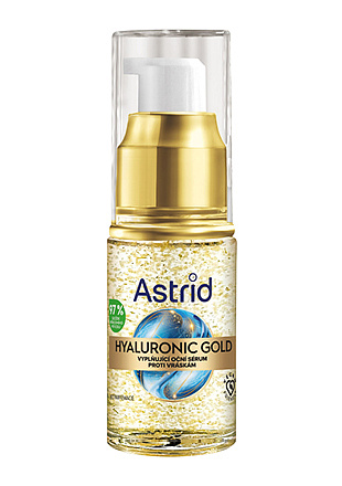 ASTRID HYALURONIC GOLD Vyplňující oční sérum s niacinamidem a zlatými vločkami